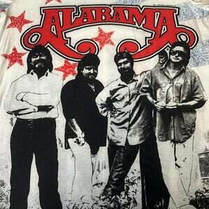 Alabama Stars & Stripes Graphic TShirt VNeck Estimated Size Large